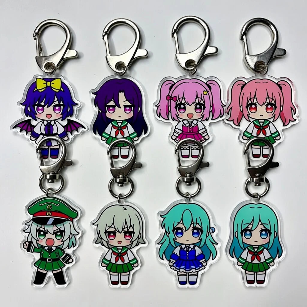 Custom Digital Printed Acrylic Keychain Clear Personalized Plastic Keyring MegaBDM