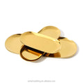 Custom logo Stainless Steel Gold Oval Earrings Rings Jewelry Perfume Decorative Tray for Display
