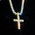 Wholesale Price 1.2Inch Moissanite Cross Pendant Hip Hop Style Round Brilliant Cut Moissanite 925 Silver Hip Hop Pendant