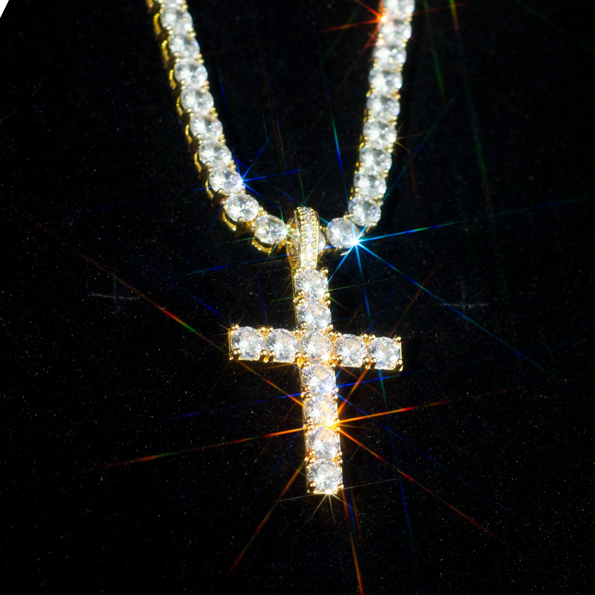 Wholesale Price 1.2Inch Moissanite Cross Pendant Hip Hop Style Round Brilliant Cut Moissanite 925 Silver Hip Hop Pendant