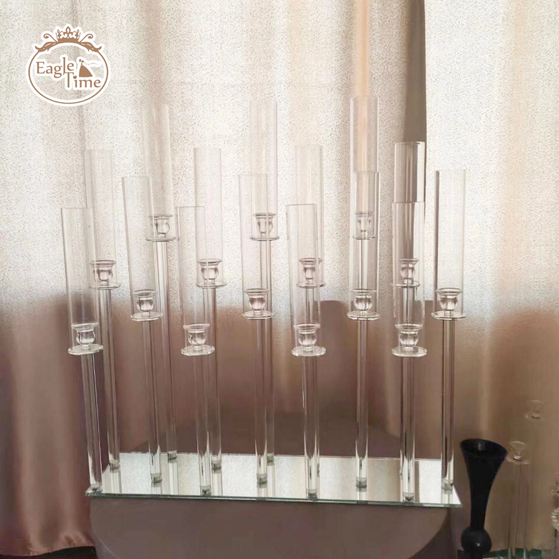 Hot Sell Candlestick Crystal Wedding Table Centerpieces Decoration Candlestick Holder for Event