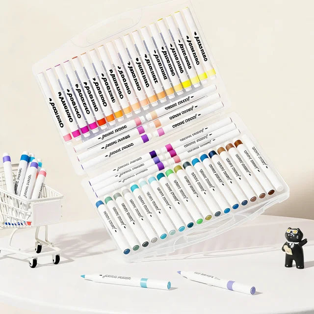 New Products Wholesale Custom High Quality 12/18/24/36/48 Colors Dual Tip Soft Drawing Acrylic Markers Pen