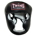 Customizable High Quality Twins Leather Lace-Up Boxing Head Guard Thick 4-Layer Padding Hand Grips Breathable Design-Twins Brand