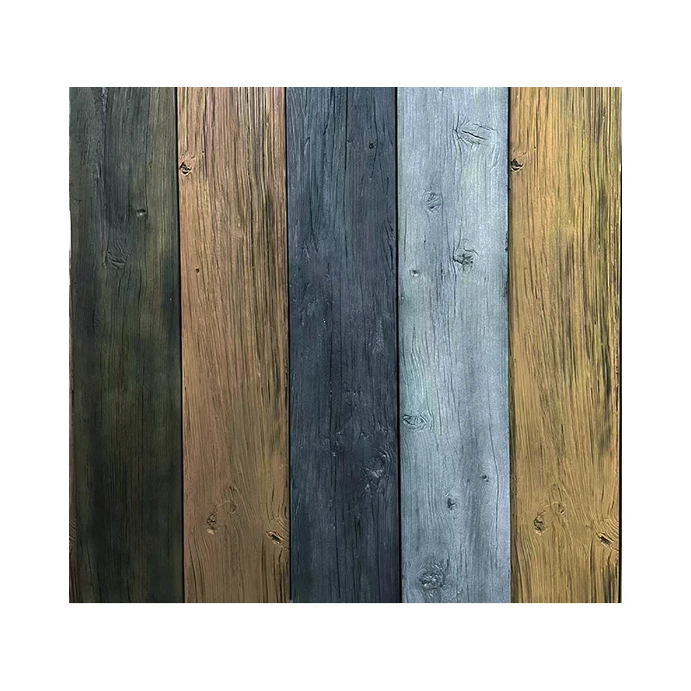Weathered Wood Grain Pattern 3D Decorative Fireproof Eco-Friendly Outdoor Garden Use Glass Fiber Reinforced Composite Decking MegaBDM