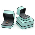 Wholesale High-End Orange Jewelry Box Rectangle Shape Hot Sale for Wedding Ring Packaging Free Custom Logo Printing