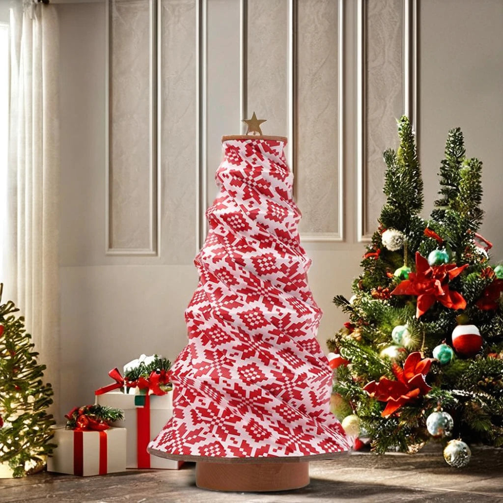 Christmas Tree Decorative Lamp Elegant Folding Table Kerstboom Night Light Crafted Wood Gift Box Set Company Gifts for Guests