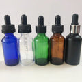 Wholesale Blue Green Amber clear boston Glass Dropper Bottle 30ml 60ml 120ml for Cosmetic Essential Oil Packaging