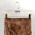 Custom Logo Gold Hook Acrylic Wig Hair Extension Hanger for Store