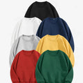 Bangladesh CN Factory Price Custom Logo Embroidery Wholesale Men's Crew Neck Casual Solid Color Pullover Loose Fit Sweatshirt MegaBDM