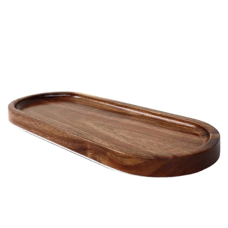 Sustainable Serving Wooden Tray Plate Dish Set Hotel Restaurant Kitchen Use Party Food