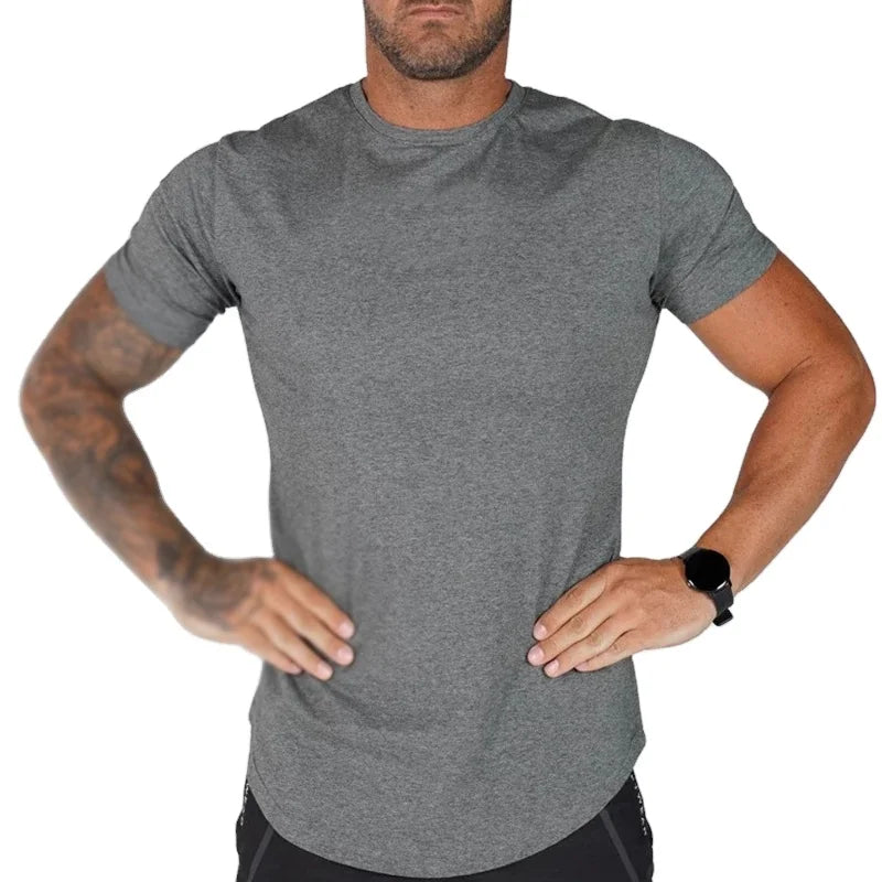 US Size 2025 Customized 100% Cotton 180g Short Sleeve Plus Size Men's T-shirts OEM Service Custom Logo Fleece Rezax