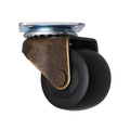 Antique Bronze Vintage Finish Swivel Wheel for Display Stand 40mm Plate Caster Silent TPR Roller