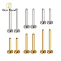 Right Grand 16G 18G Threadless Labret Lip Ring Body Jewelry Titanium Push Pin Post Tube Piercing Body Jewelry MegaBDM