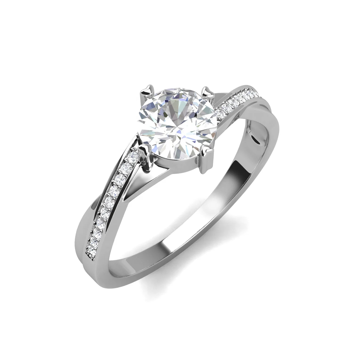 New 925 Sterling Silver 1 Carat Moissanite Diamond Engagement Ring Anniversary Gift for Women Wife Destiny Jewellery