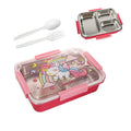 Insulated Leakproof Kids Bento Lunch Box 4 Compartment Stainless Steel Bento Box for Food Storage Kid-Friendly