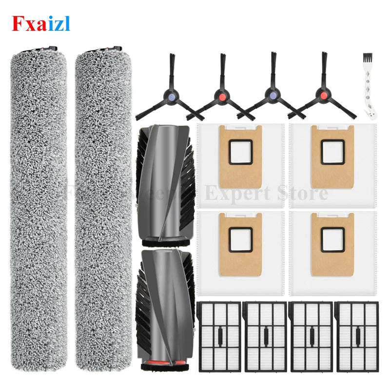 Accessories For（Eufy Omni E25 / E28） Vacuum Cleaner Main Roller Side Brush Roller Mop Cloth Dust Bag Filter Cleaning Brush