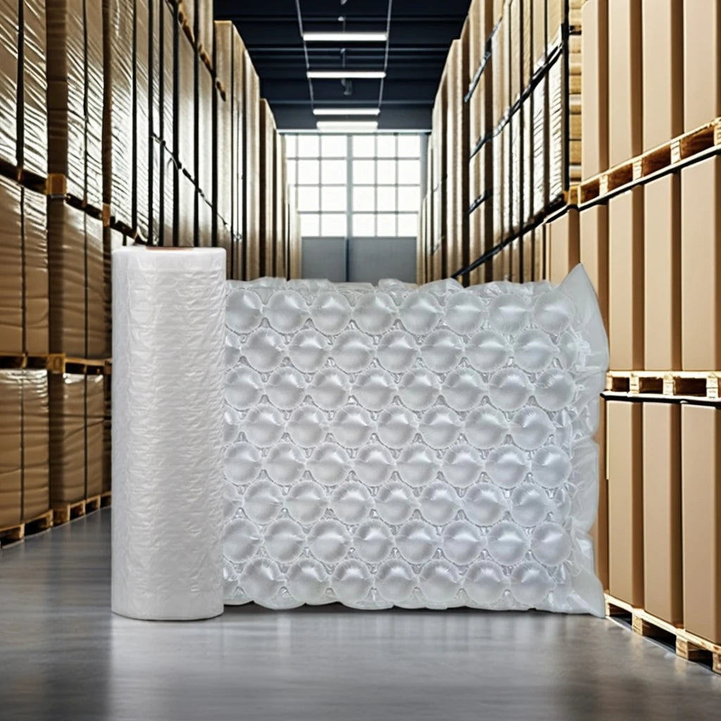 JIJID 300m Premium Air Cushion Film Manufacturer Inflatable Bubble Film Roll for Row Film Protection