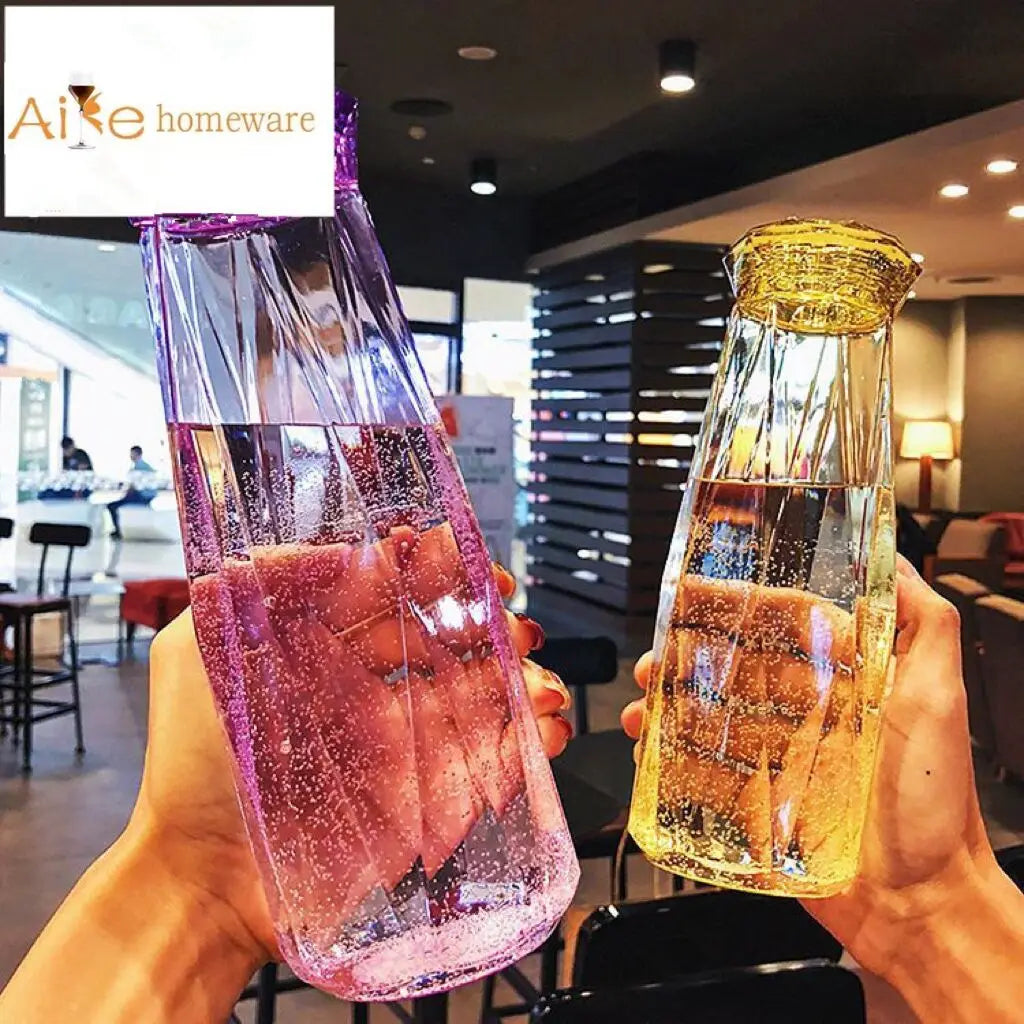 500ml Minimalist Design Glass Travel Mug with Screw-On Cap and Solid Pattern for Back to School MegaBDM