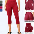 YIYI Seamless Tummy Control Cropped Yoga Pants Push up Hidden Scrunch Mujeres Desnudas Yoga Corriendo Medias Leggings Fitness MegaBDM