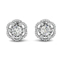 Ideal Cut Moissanite Diamond 925 Sterling Silver Wholesale Luxury Women Jewelry Cluster Flower Stud Earrings Destiny Jewellery