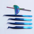 Eyelash Extension Tweezers Fanning Russian Volume Curved Straight Pointed Angled Sustainable Steel