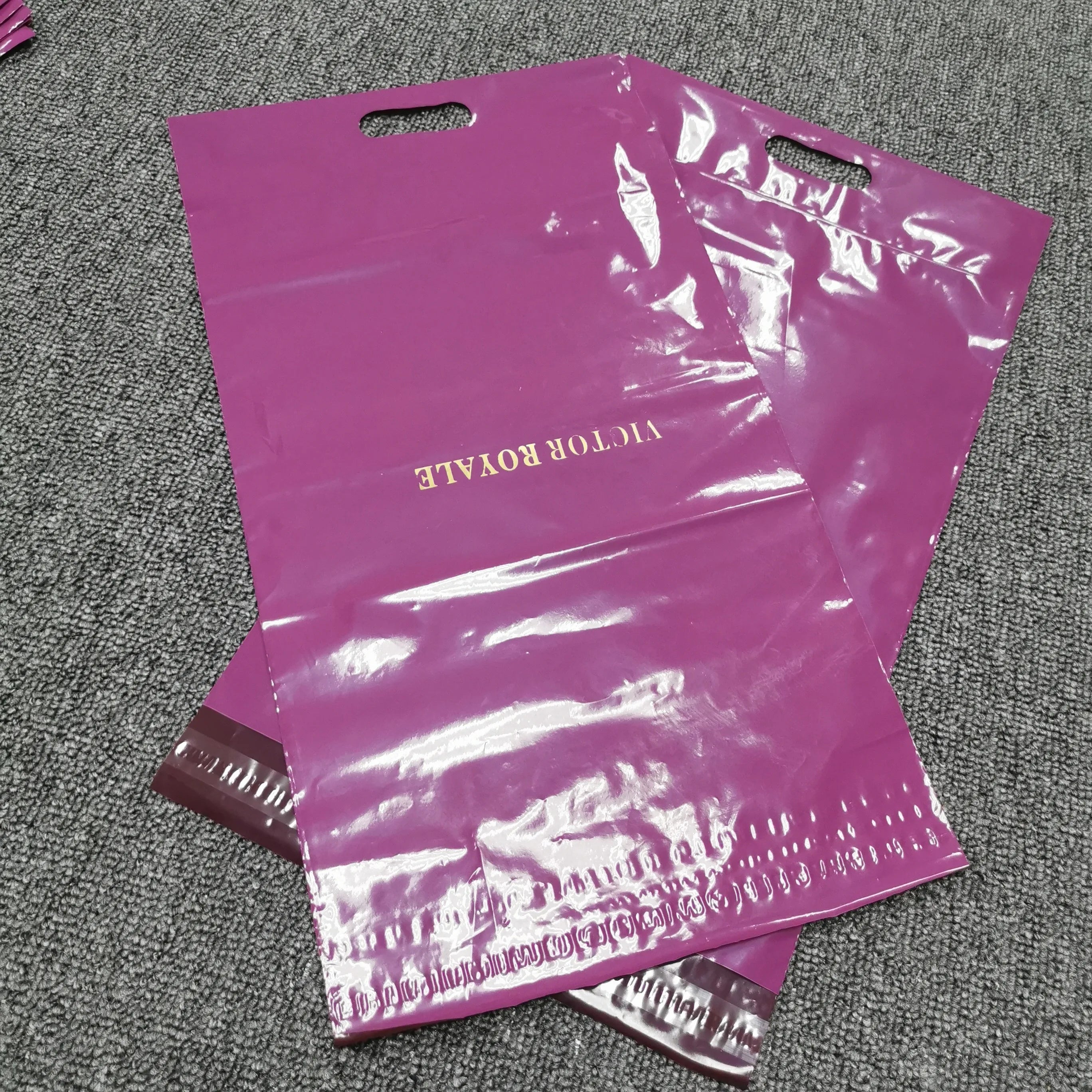 Wholesale Factory Price Recyclable Handle Shipping Bags Waterproof White Mailer Bag with Self-Adhesive for Clothes