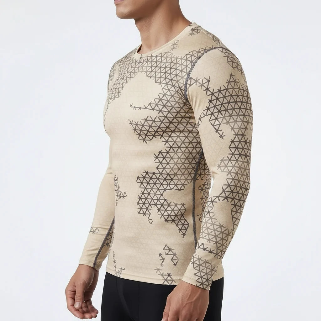 Best Selling Men's Rash Guard with Customized Logo Breathable Quick Dry UPF50+ Fabric for MMA Fighting Baselayer