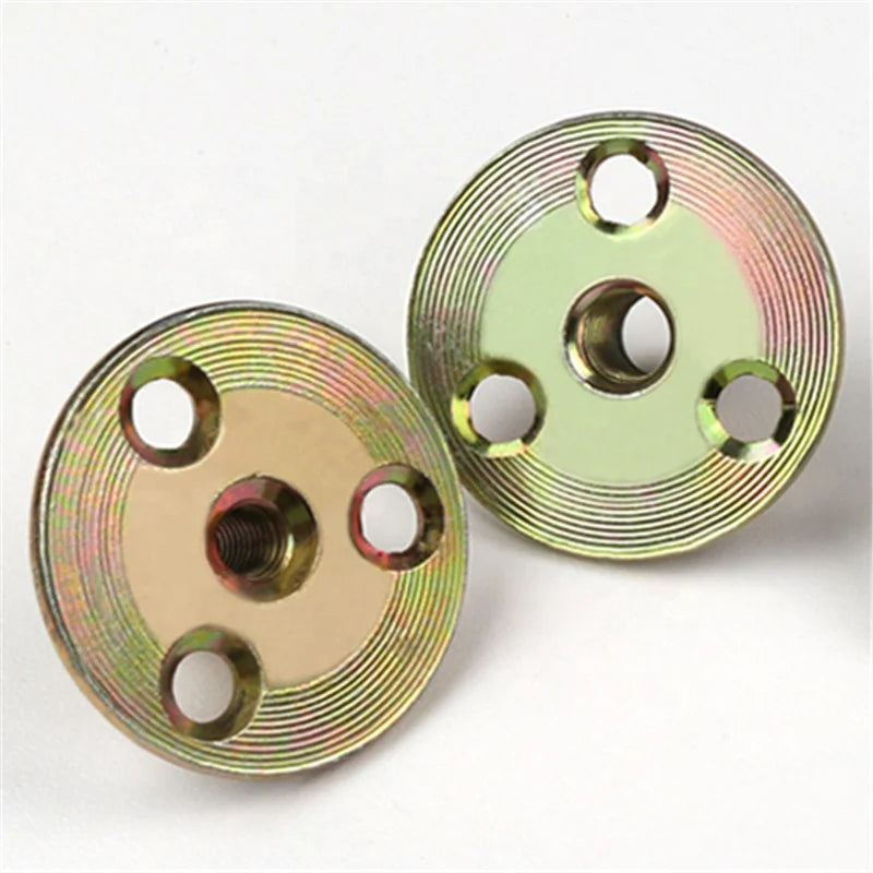 Taily Best Price M6 1/4" Brad Hole Tee Nut Round Base Screw-In T-Nut Furniture Hardware Three-hole Nut Lock Nuts