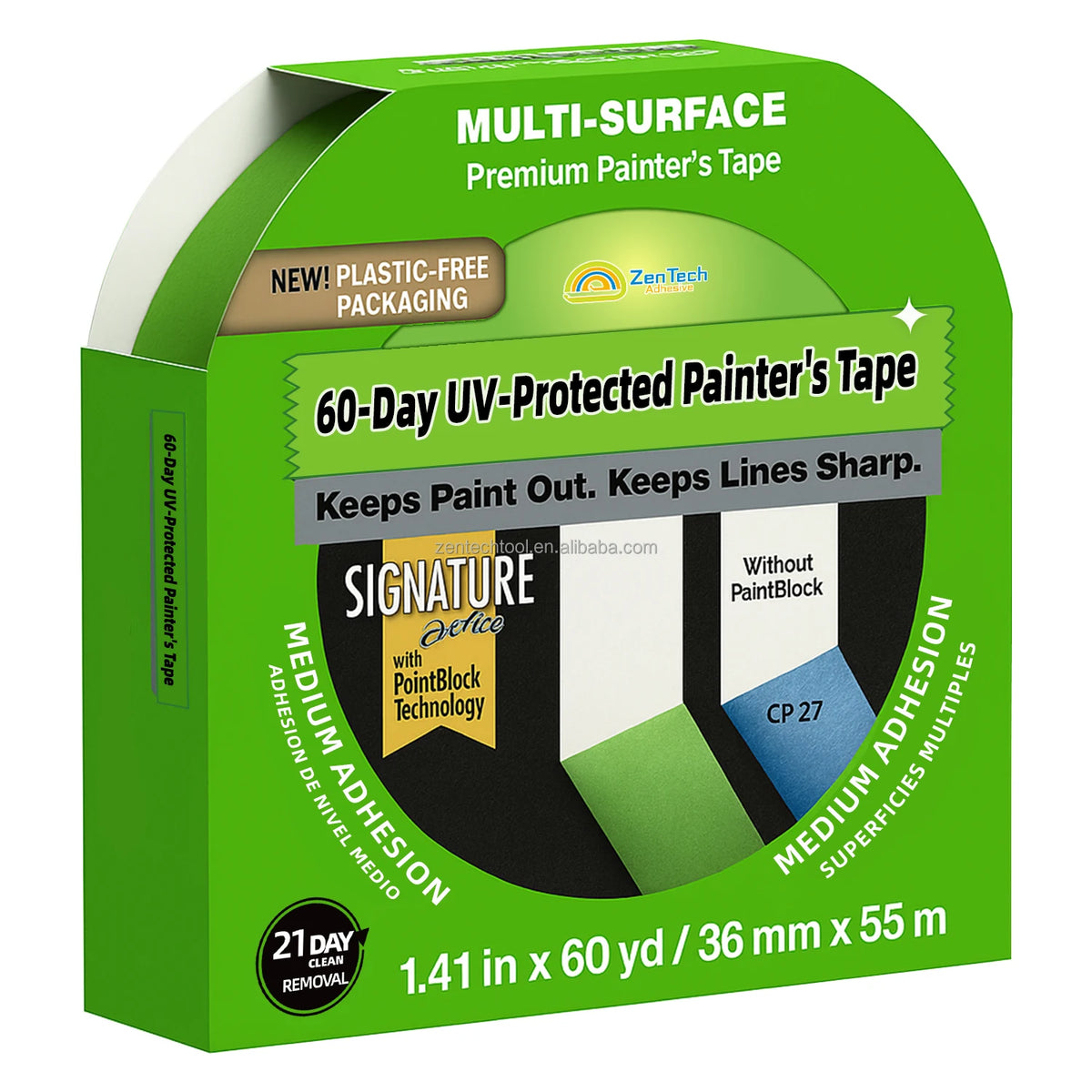 Premium Washi Masking Tape 90 Days UV Resistant Outdoor Painter Tape Clean Edge No Paint Bleed Easy Removal MegaBDM