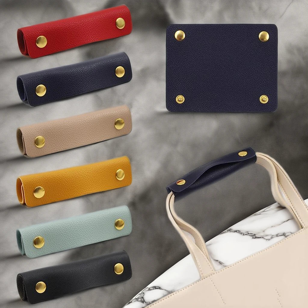 Durable Handbag & Luggage Handle Covers Grips Sleeve Pad Suitcase Handles Wrap PU Leather Wrap Grip Protectors for Purse Wallet