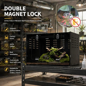 Wholesale Custom OEM Reptile Terrarium With Mesh Top for Air Circulation Gargoyle Gecko Vivarium Tank Reptile Enclosure Pvc