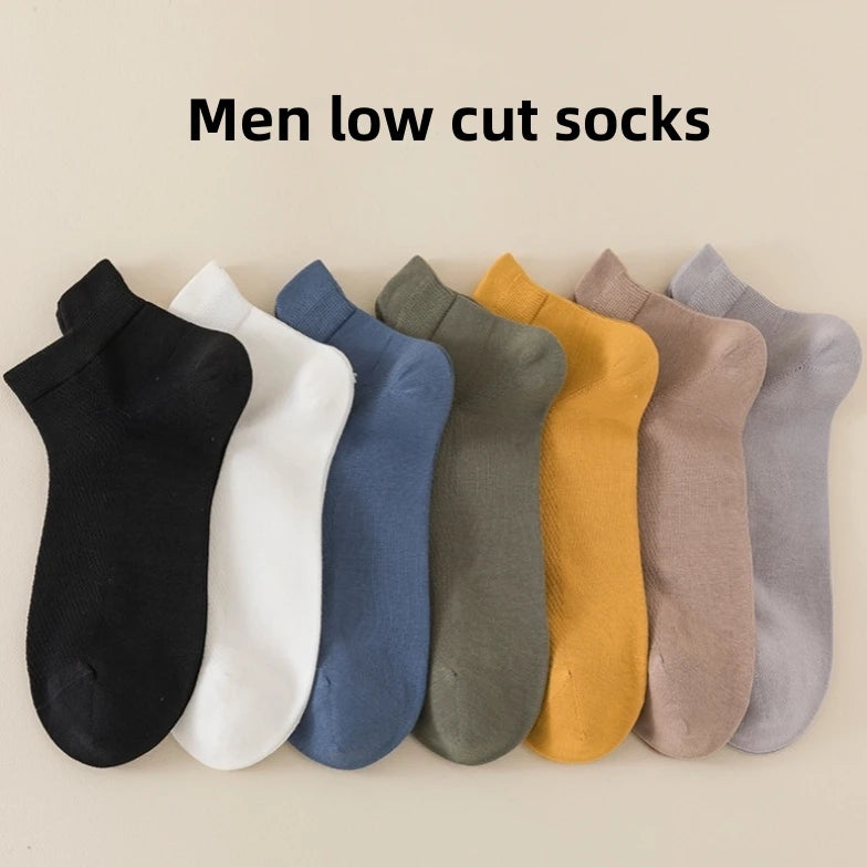 Socks Summer Men's Breathable Mesh Socks Multi-color Low Cut Cotton Socks MegaBDM