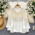 Autumn Full Sleeve Casual Blouses Women Solid Shirts Ladies Casual Tops Clothes Women Wholesale