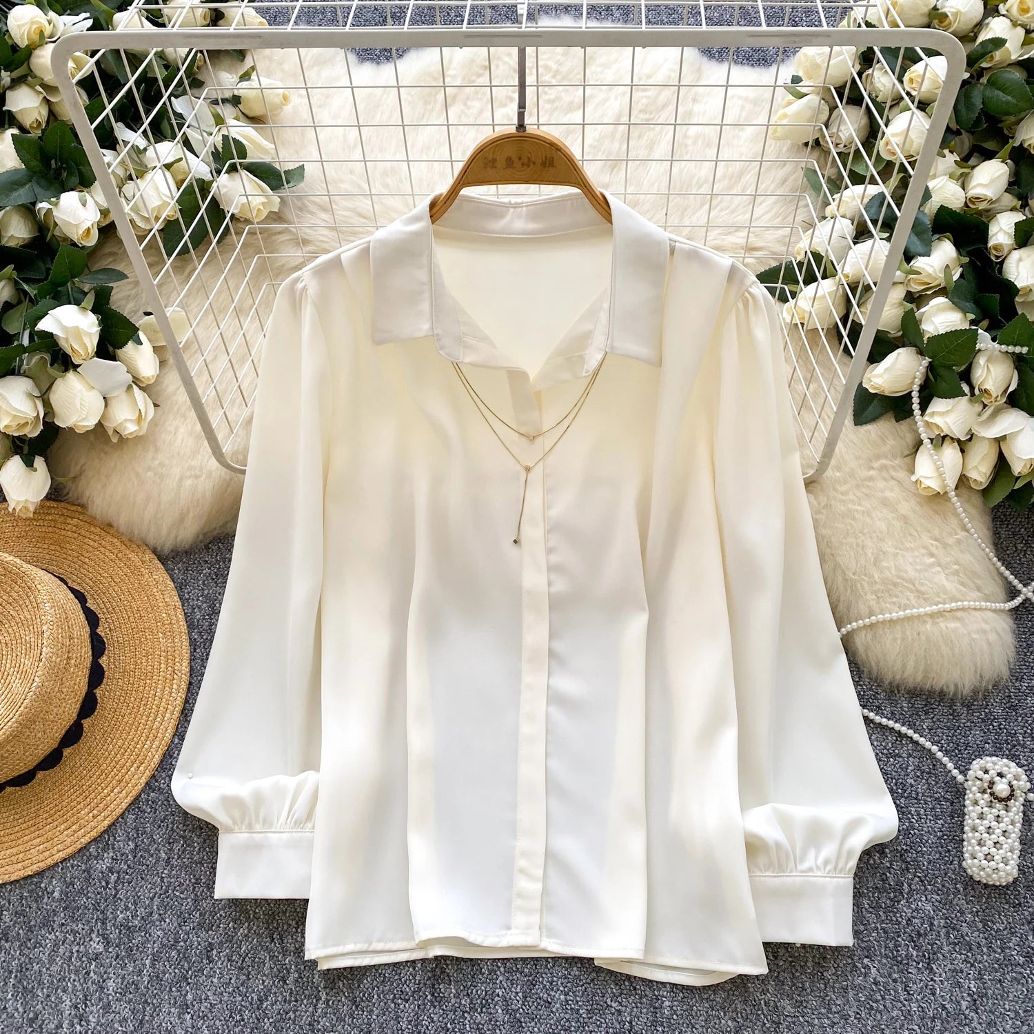 Autumn Full Sleeve Casual Blouses Women Solid Shirts Ladies Casual Tops Clothes Women Wholesale