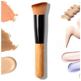 Single Powder Flat Angled Makeup Brush for Face Eyeshadow Palette Color Matching Foundation Liquid Concealer Tools