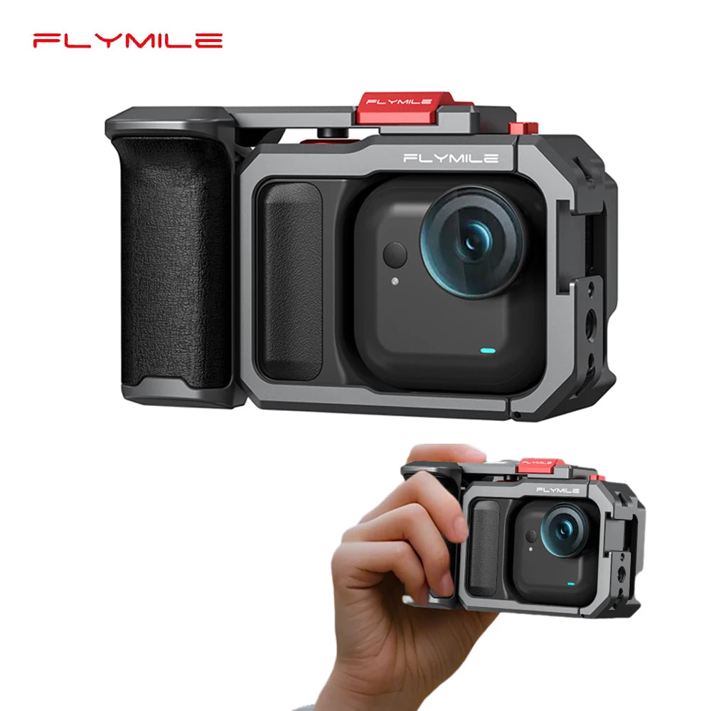 Flymile Handle Grip Kit Metal Cage for Insta360 GO UItra Street Photography Grip Expansion Adapter Vlgo Video Accessories