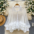 Autumn Full Sleeve Casual Lace Blouses Women Solid Lace Shirts Ladies Casual Tops Clothes Women Wholesale
