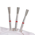 Inverted Tapered Shape Multi-Functional Diamond Nail Drill Bit Smooth Cuticle Clean Nail Polish Tool