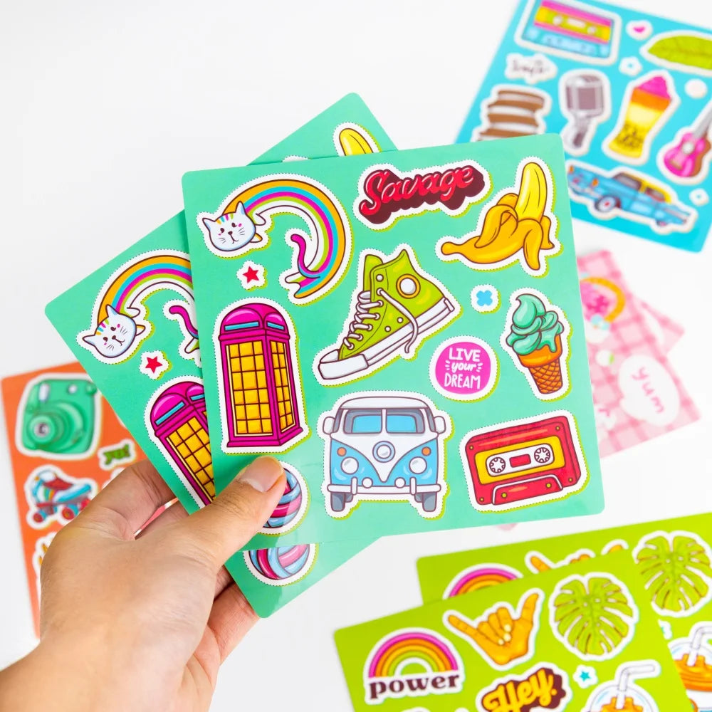 Custom Design Cute Cartoon Glossy Vinyl Cordial Cutting Stickers Transparent Kiss Cut Gift Promotion Cordial Stickers