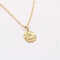 Women Jewelry 18k Gold Plated Baroque Angel Relief Pendant Sweater Necklace Stainless Steel Jewelry Wholesale