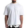 Custom Plus Size Men's 100% Cotton Fleece T-Shirt Oversized Boxy Fit Drop Shoulder Super Heavy Sublimation Solid Thick Crew Neck