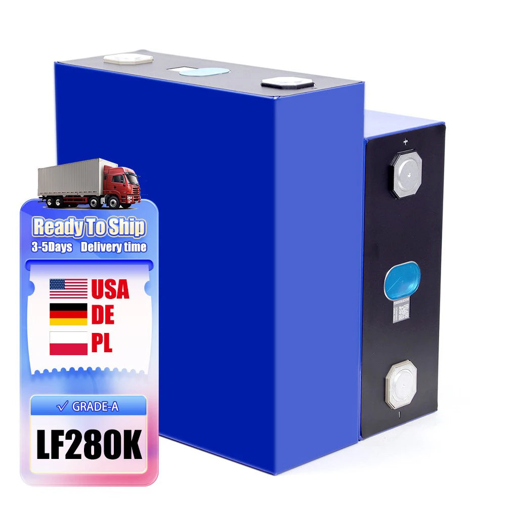 Eve Lifepo4 280ah EU US Stock Battery Cell Grade a 3.2v Lf280k Lf280 Lfp Lithium Akku Prismatic Iron Phosphate Energy Ev Lf 280k MegaBDM