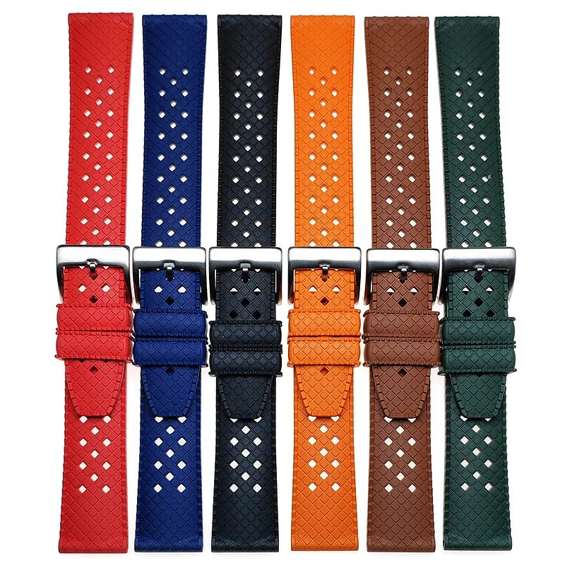 Premium Quality Quick Release 20mm 22mm FKM Fluoroelastomer Watch Strap for SKX007 High Quality Watch Bands