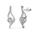 Wholesale 4mm GRA Moissanite Hypoallergenic 925 Silver Modern Twisted Stud Earrings Jewelry for Women Destiny Jewellery