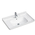 Best Selling Chaozhou Rectangular White Ceramic Bathroom Sink Single Hole Faucet Hands Washing Basin Porcelain Cabinet Basins