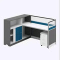 Modern Convertible L Shaped Call Center Cubicle Workstation Home Office Computer Desk with Partition