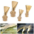 Brass Adjustable Fan-shape Water Fountain Nozzle 1/2" 3/4" 1" 2" Thread Garden Pool Fountain Head Duck Tail Jet Sprinkler MegaBDM
