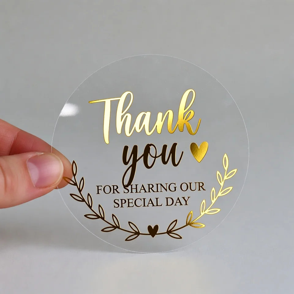 Custom Clear Stickers Transparent Vinyl Die Cut Personalized Logo MegaBDM