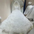 Jancember DW0047 Stylish Spaghetti Strap Puffy Ruched Wedding Gowns Dresses MegaBDM
