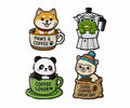 Custom Cartoon Funny Black for Coffee Beans Metal Pins Custom Coffee Cup Pot Soft Enamel Lapel Badge MegaBDM